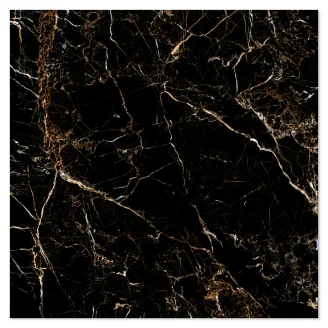 Marmor Gulvflis <strong>Portloren</strong>  Svart Polert 120x120 cm